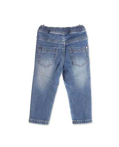 Pantalón vaquero bebé todo goma Azul claro