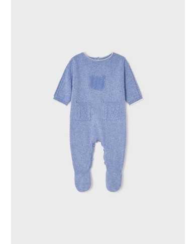 A Pelele bebé escocés punto smock R200820 - Tienda moda infantil