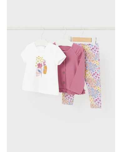 Ropa para niña, Conjunto 3 piezas rosa niña