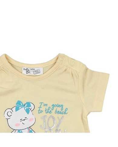 Camiseta algodón verano bebé niña Amarillo