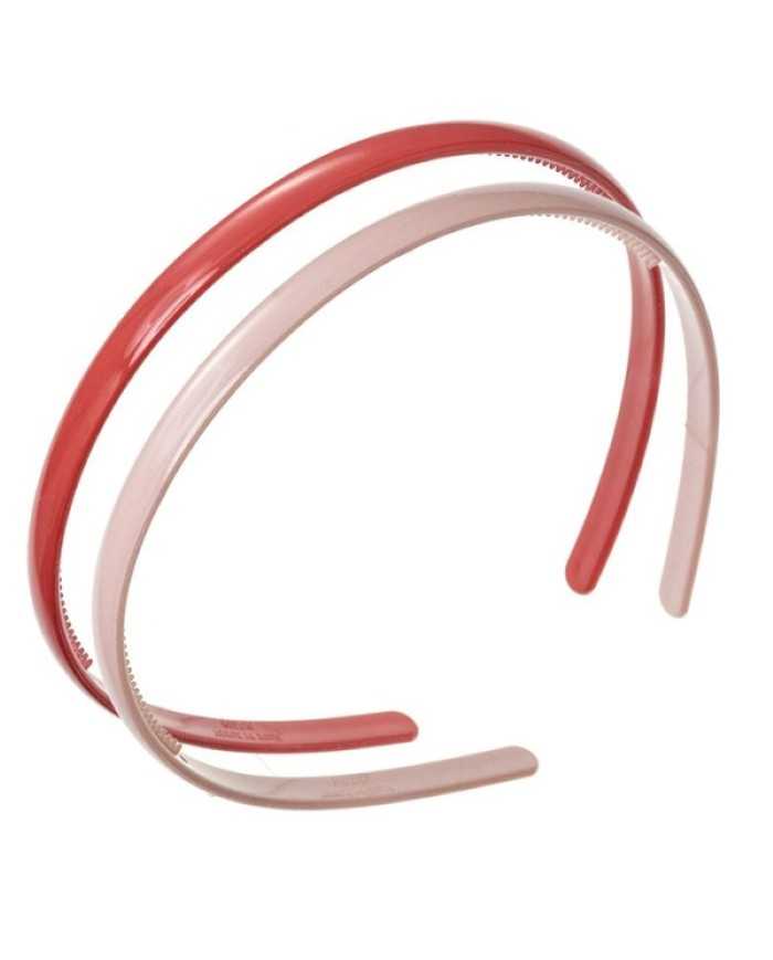 Pack dos diademas finas combinadas Rosa