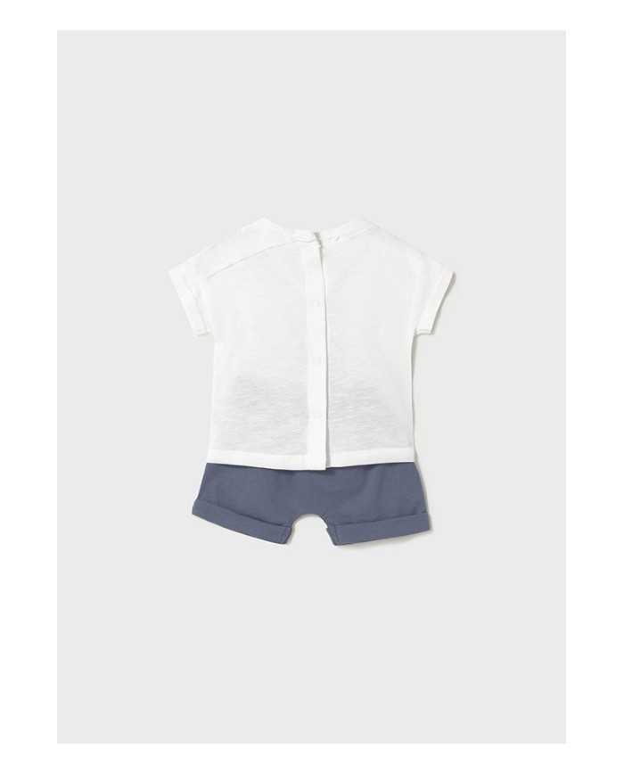 Conjunto algodón bebé loro Azul