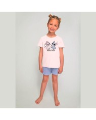 Pijama corto Lili & Stitch Rosa