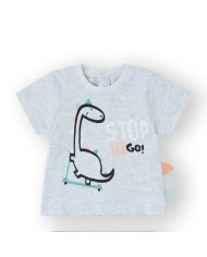 Conjunto corto algodón verano niño Gris