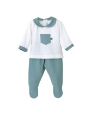 Conjunto algodón polaina Azul