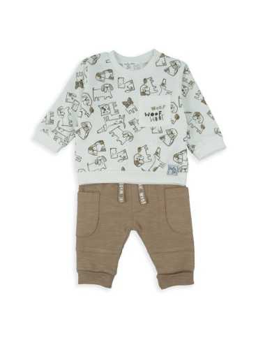 Conjunto algodón con felpa bebe niño Crudo Conjunto algodón con felpa bebe niño Crudo