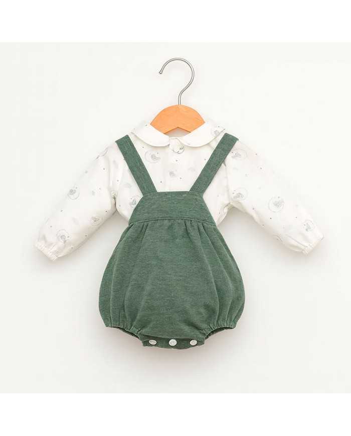 Conjunto pelele luna Verde