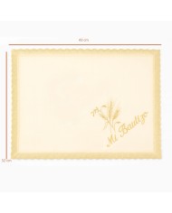 Paño para bautizo ESPIGA CRUDO