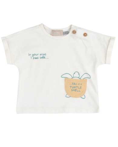 Camiseta bebé tortuga Natural