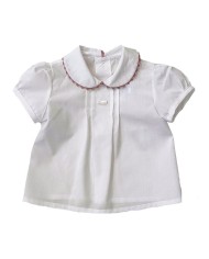 Camisita bebé manga corta Blanco/Rosa emp Camisita bebé manga corta Blanco/Rosa emp