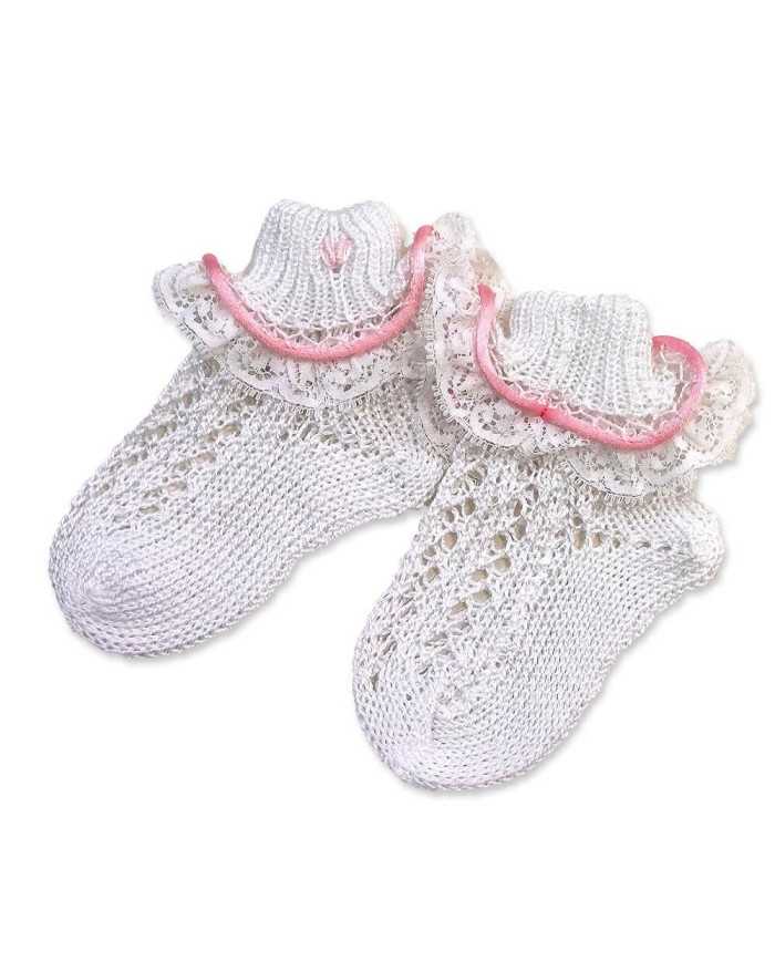 Calcetín perlé cola ratón Rosa