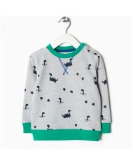 Sudadera bebé Dinosaurios Gris