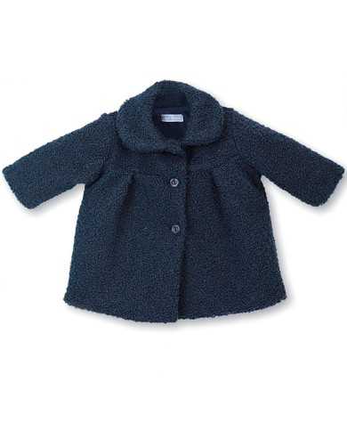 Abrigo canesú rizado Oxford Azul marino